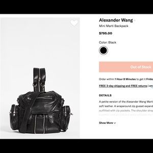 Alexander Wang Mini Marti Backpack